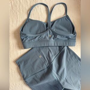 CRZ Yoga Set Sports Bra Biker Shorts French Blue XS/XXS